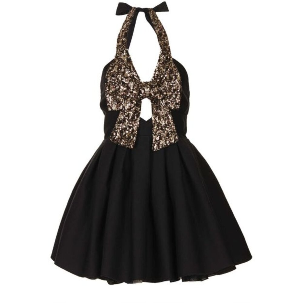 Topshop Jones and Jones Roxy Gold Sequin Dress XS
